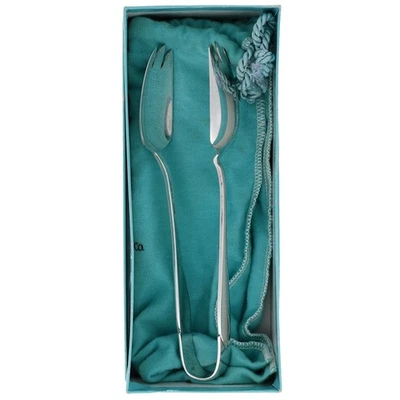 Pinzas para servir ensalada de hielo Tiffany & Co Faneuil de plata de ley 925 para servir artículos de bar Foto 1 de 4