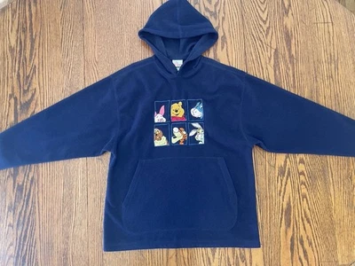 Sudadera con Capucha Polar De Colección Disney Store Azul Pooh Años 90 Talla Pequeña M Bordada Foto 1 de 4