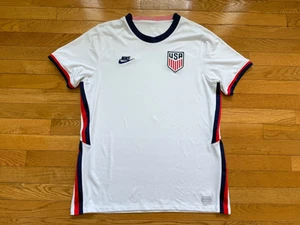 USA Nike 2020 Home Jersey Kit Sz L USMNT White Soccer World Cup White Football - Picture 1 of 5