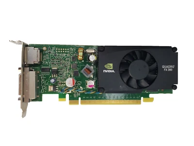 NVidia Quadro FX 380 256MB DDR3 PCI-E Video Graphics Card Full Pro - Low Profile - Image 1 of 4