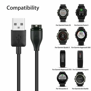 USB Charger Charging Cable Cord for Garmin Fenix 5 5S 5X Vivoactive 3 Vivosport - Picture 1 of 7