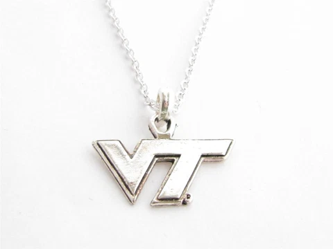 Virginia Tech Hokies Silver Chain Womens Necklace Jewelry VTU Licensed Gift Cover