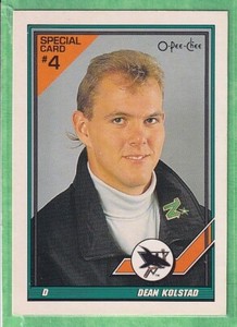 1991-92 O-Pee-Chee San Jose Sharks Rookie #4S Dean Kolstad