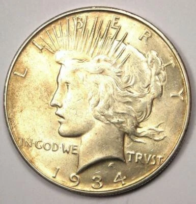 1934-D Peace Silver Dollar $1 - Excellent Condition - Nice Luster - Rare Date! - Image 1 of 2
