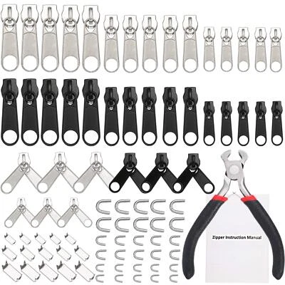 85 Pieces Zipper Repair Kit Zipper Zipper with Instruction Manual and Zipper ... - Image 1 of 4