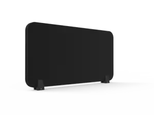 New Desk Mounted Eco Panel Screen Pin Board 740mm Wide Pinnable Black Rapidline - Picture 1 of 2