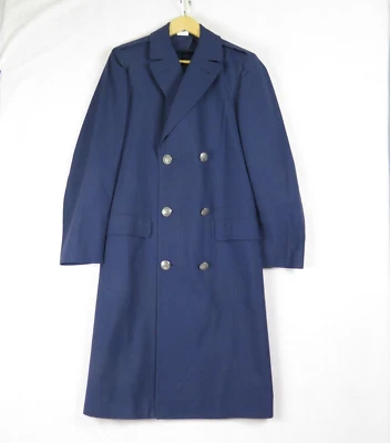 US Military Dress Coat Men's 33L VTG Long Blue Air Force Officers Clean Fresh - Image 1 of 4