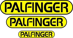 Grúa hidráulica Palfinger | Gráfico de calcomanía adhesiva | Negro y amarillo | BB539 - Imagen 1 de 2