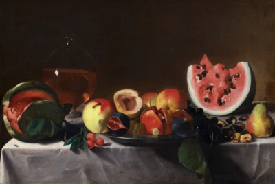 Still Life with Fruit and Carafe | Pensionante del Saraceni | 1620 Renaissance - Image 1 of 4