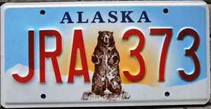 Targa ORIGINALE USA auto ALASKA ORSO GRIZZLY Kodiac Bear viaggio Nord America - Foto 1 di 6