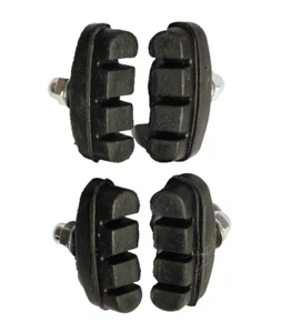2 Prs KIDS SHAPED BRAKE BLOCKS CALIPER Bike cycle Bicycle Pads Shoes Black 45mm - Picture 1 of 5