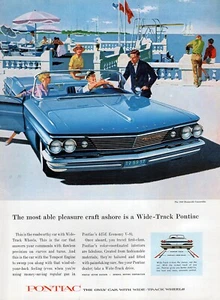 Pubblicità Pontiac Bonneville Cabrio 1960 stampa a colori originale - Foto 1 di 1