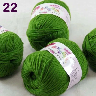 Sale 4 Skeinsx50g Cashmere Silk Wool Children Hand Knit Blankets Crochet Yarn 22 - Image 1 of 4