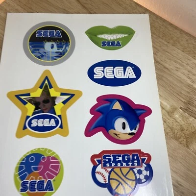 Vintage Sega Genesis Sonic The Hedgehog Stickers - 8 Stickers per sheet - Image 1 of 4