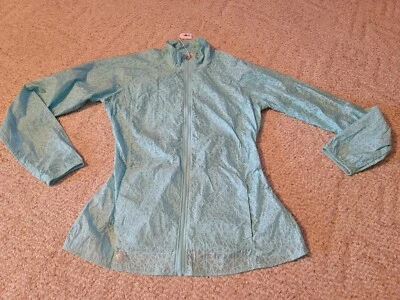 Adidas Damas Chaqueta Cortavientos Ligera Pequeña Diseño Verde Transparente Cremallera Foto 1 de 4