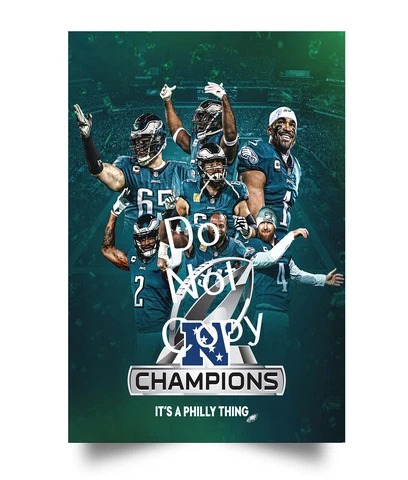 Philadelphia Eagles 2022 NFC Champs Poster  #10 Cover