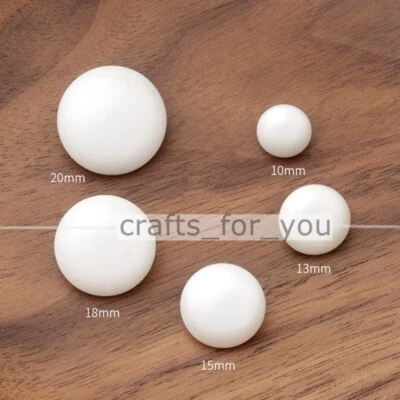 PLASTIC PEARL SHANK BUTTONS DOMED 10MM-20MM SEWING FOR CRAFTS DRESSES CLOTHING - Image 1 of 4