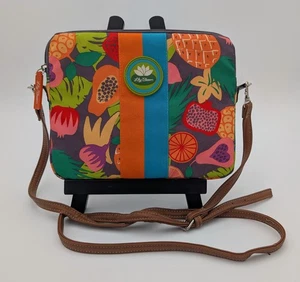 Lily Bloom Tropical Fruit Print Crossbody Schultertasche Umweltfreundlich 10x8 - Bild 1 von 11