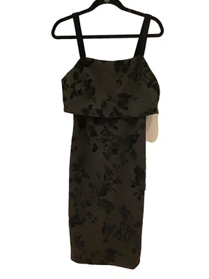 Vestido negro para mujer The Vanity Room con flores de terciopelo, talla L Foto 1 de 4