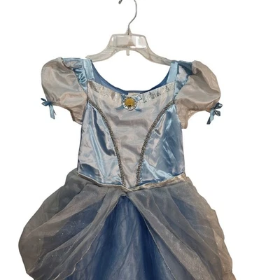 Disney Store Cinderella Costume Dress Girls Size 9/10 Blue Silver Sparkle - Image 1 of 4