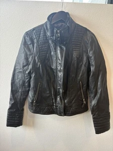 Jessica Simpson Women's Faux Leather Motorcycle Jacket Size M - Picture 1 of 3