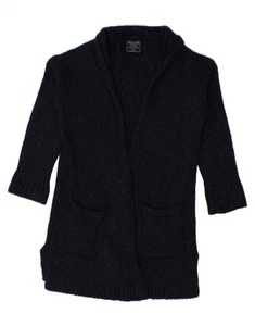 ABERCROMBIE & FITCH Womens Longline Cardigan Sweater UK 6 XS Navy Blue BL22 - Picture 1 of 3