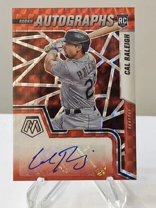 2022 Panini Prizm Cal Raleigh Red Mosaic Rookie Autographs Card #RAM-CR - Picture 1 of 4