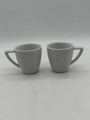 Juego de 2 tazas de café espresso de porcelana blanca Nespresso Foto 1 de 4
