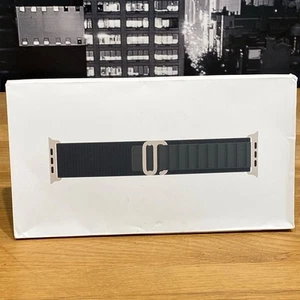 🟢 Pasek do zegarka Apple ciemnozielony pętla alpejska 49mm średni naturalny tytan - Zdjęcie 1 z 22