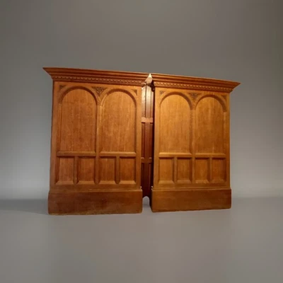 PANELES DE PARED DE ROBLE ANTIGUOS - Par de a juego / BARRA, GÓTICO / CASTILLO - RESCATADOS Foto 1 de 4