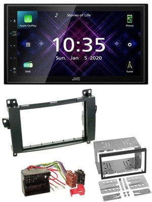 JVC DAB 2DIN MP3 Bluetooth USB Autoradio für Mercedes A-Klasse W169 C169 - Bild 1 von 4