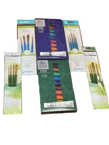 Winsor & Newton Winton & Artisan Oil Color Paint Set 10x12ml bundle with brushes - Bild 1 von 5