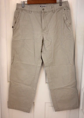 Columbia ROC Pantalones Mujer 14 Cortos Caqui Algodón Lona Pierna Recta 6 Bolsillos Foto 1 de 4