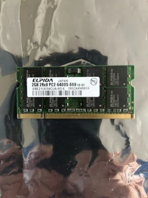 Elpida 2gb DDR2 6400 SO-Dimm Laptop Memory - Image 1 of 2