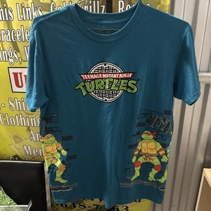 Teenage Mutant Ninja Turtles Embroidered Logo Graphic Shirt Men Sz L/42-44 - Picture 1 of 12