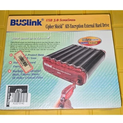 BUSLink USB 3.0 Super Speed CipherShield AES Encryption External Hard Drive - Image 1 of 4