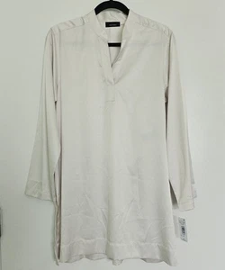 NWT Natori Glamour Mandarin Tunic Women's Off White Sz S - Picture 1 of 16