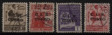 C.L.N. Cuneo - 4 francobolli differenti - usati