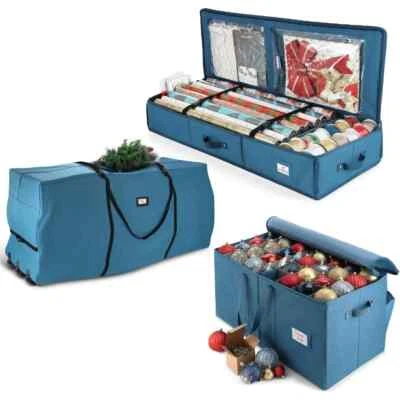 Christmas Tree Storage Bag Wrapping Paper Organizer Container Storage Box 1 PC - Image 1 of 4