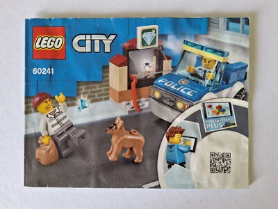 Notice Manuel Instructions Lego City 60241 L'unité cynophile de la police - Photo 1/3