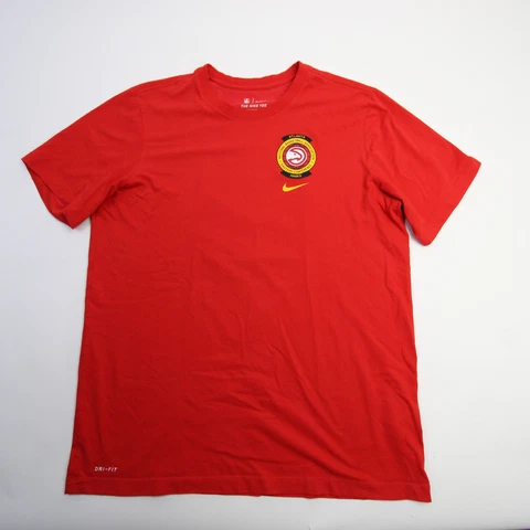 Atlanta Hawks Nike NBA Authentics Nike Tee Short Sleeve Shirt Men's Red Used Cover