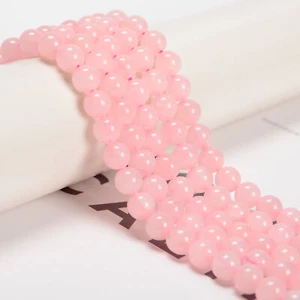 Rose Quartz Smooth Round Beads 4mm 6mm 8mm 10mm 12mm 15.5" Strand - Picture 1 of 6