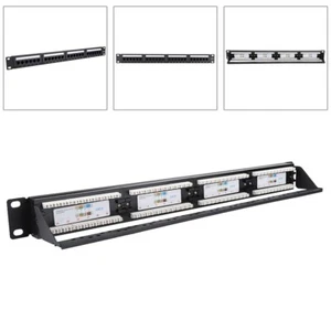 24-Port Mountable CAT6 CAT-6 UTP Data Patch Panel Steel Network Cable Rack IN - Picture 1 of 12