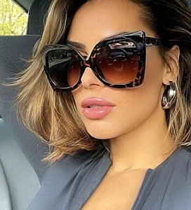 BIG OVERSIZED "Jackie" BUTTERFLY Women Sunglasses Flat Top Square Shadz - Picture 1 of 18
