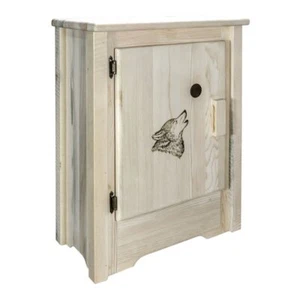 Montana Woodworks Homestead Wood Accent Cabinet with Left Hinged in Natural - Picture 1 of 6