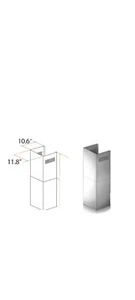 ZLINE KITCHEN & BATH Wall-mounted Range Hood Flue Extension Stainless Steel - Picture 1 of 4