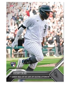 2023 Topps Now Oscar Colas Rookie Card RC 1st Career Walk-Off Hit Caps Afternoon - Picture 1 of 2