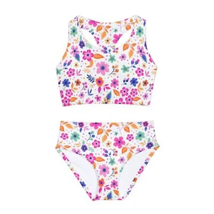 Floral Girls Two Piece Swimsuit - Picture 1 of 21