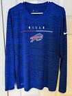 Men NFL Buffalo Bills Nike Royal Sideline Legend Long Sleeve T-Shirt Size Large