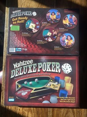Yahtzee Deluxe Poker Game Parker Brothers Hasbro 2005 (Missing I Yes/no Card) - Image 1 of 4